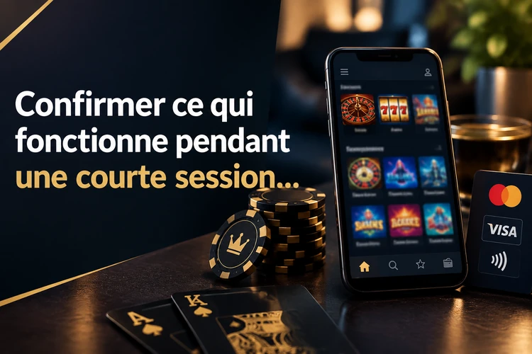 Confirmer ce qui fonctionne pendant une courte session mobile