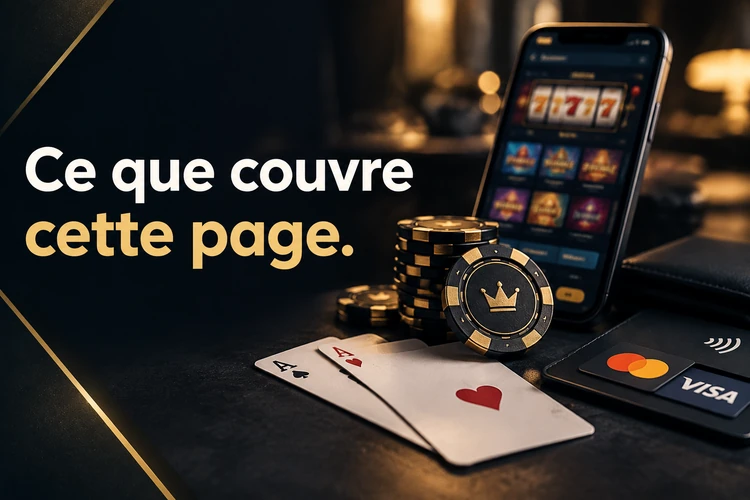 Ce que couvre cette page