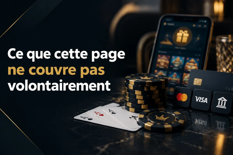 Ce que cette page ne couvre pas volontairement