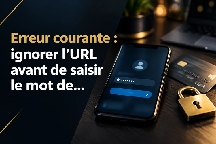 Erreur courante : ignorer l'URL avant de saisir le mot de passe
