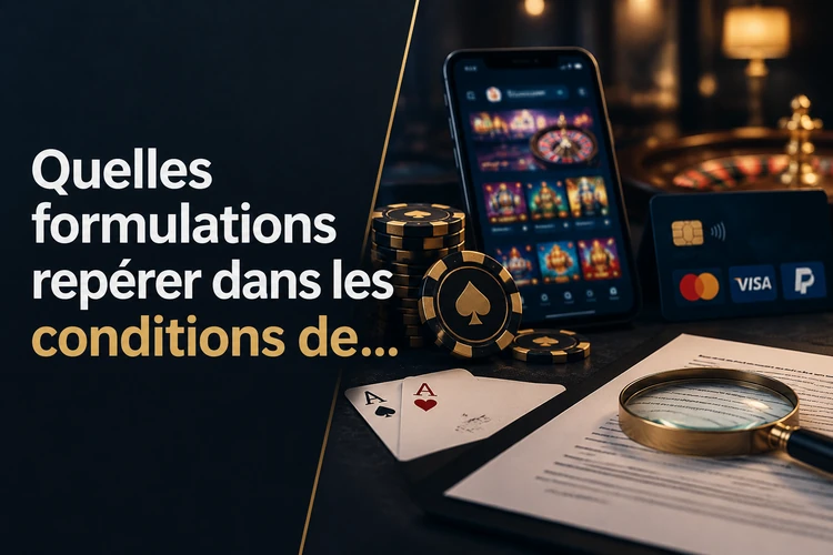 Quelles formulations repérer dans les conditions de Westace Casino